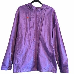 Plus Size Faded Glory Purple Windbreaker Jacket